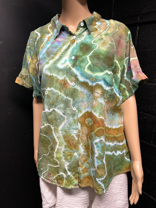 Adult XL Short Sleeve Button up Shirt